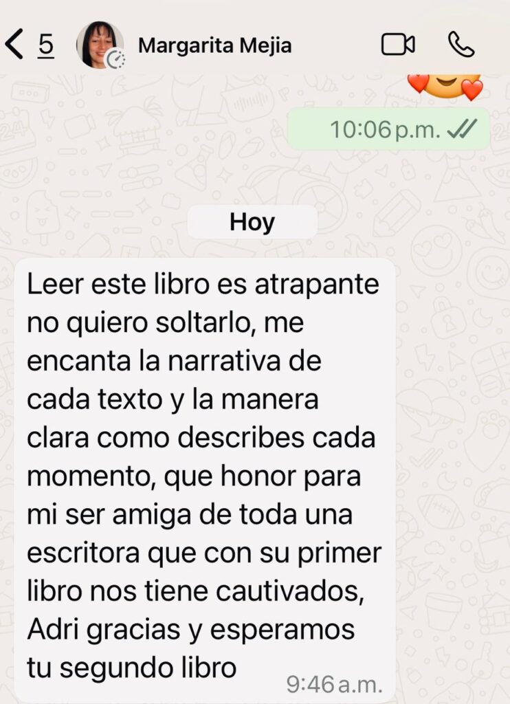 Review Margarita, libro Vivo en vida