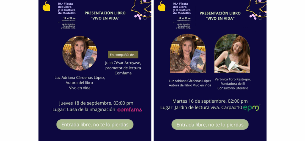Participación en la Fiesta del libro y la cultura de Medellín 2025